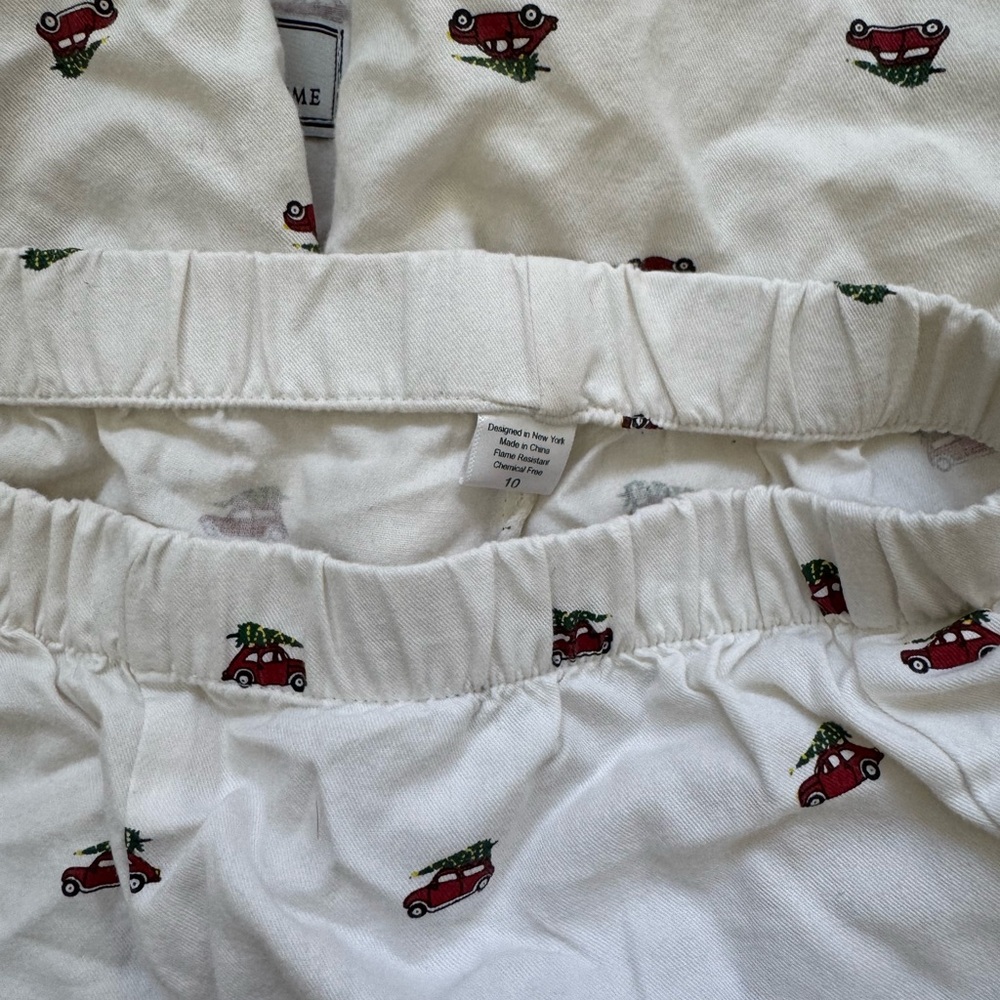 Petite Plume Kids Pajamas size 10 with Red Trim - Picture 5 of 5